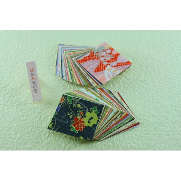 Traditional Japanese Washi Paper (Wazome, Mingei, Unryu, Gold Silver Sprinkled, Tairei) 6×6cm - Kurumira Shop