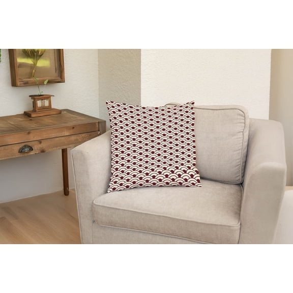 Traditional Japanese Wave Decorative Throw Pillow
