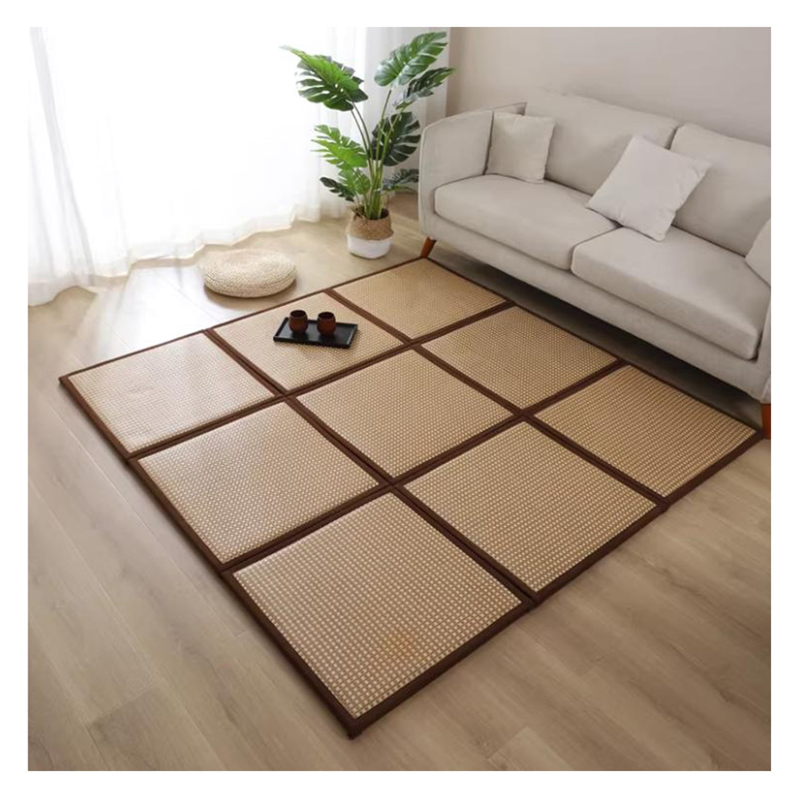 Traditional Japanese tatami mat, non-slip carpet underlay, crawling mat, play mat for living room, playroom, bedroom