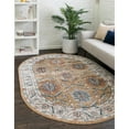 thumbnail image 1 of Traditional Jeopok Collection Area Rug Mustard Yellow - 7'10"x10' Oval, 1 of 5