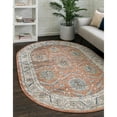 thumbnail image 1 of Traditional Jeopok Collection Area Rug Salmon Pink - 5'3"x8' Oval, 1 of 5