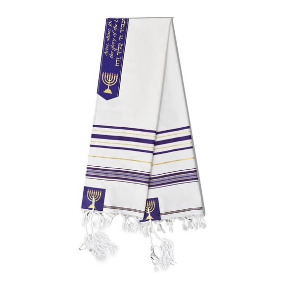 Traditional Jews Prayers Shawl Tallit 71Inch With Tzitzit Fringes Embroidered Design For Men Women Religious Ceremonies