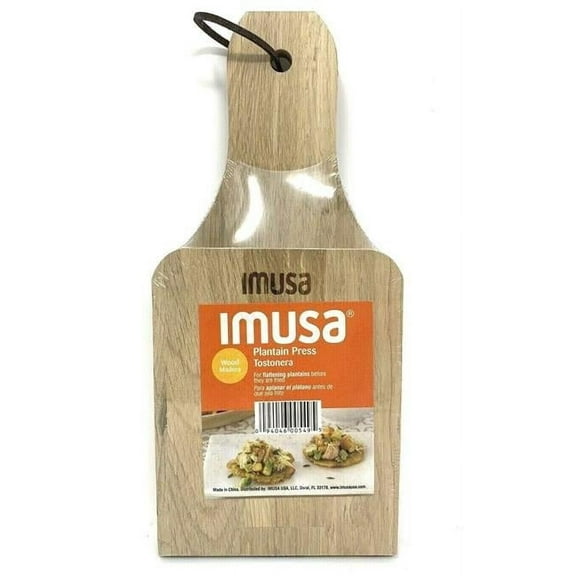 Traditional Jumbo Wood Tostonera Plantain Masher, Dark Brown - Case Pack of 72