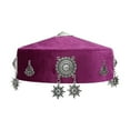 thumbnail image 1 of Traditional Kazakh Cultural Hat with Lightweight Breathable Polyester in Black Red and More, 1 of 8