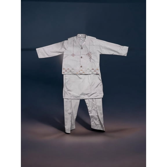Traditional Kurta, Pajama and Coat Set for Boys, Cultural Wear, 303