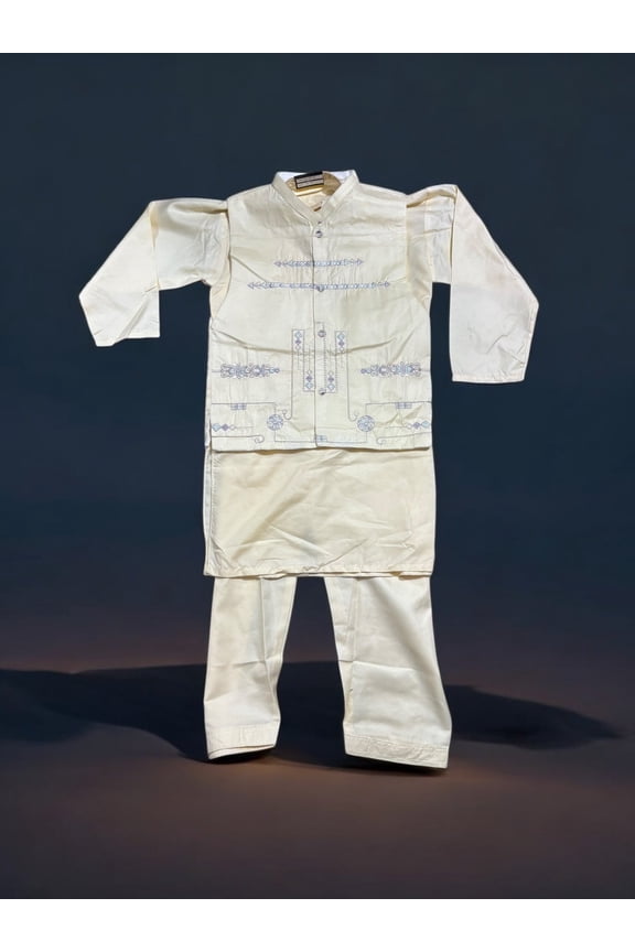 Traditional Kurta, Pajama and Coat Set for Boys, Cultural Wear, 310