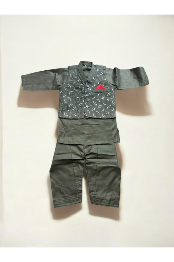 Traditional Kurta, Pajama and Coat Set for Boys, Cultural Wear, 315