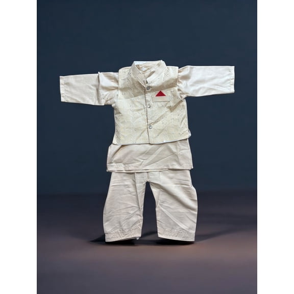 Traditional Kurta, Pajama and Coat Set for Boys, Cultural Wear, 317