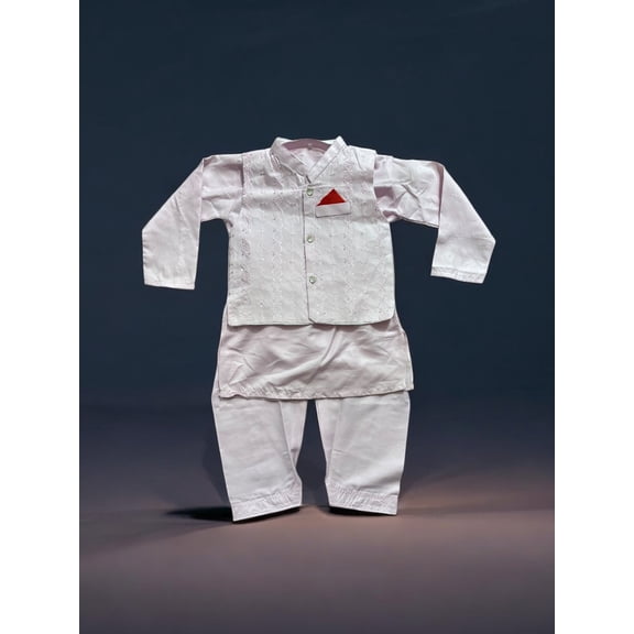 Traditional Kurta, Pajama and Coat Set for Boys, Cultural Wear, 319