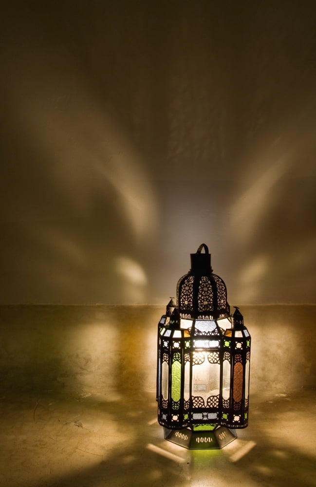 Traditional Lantern At Riad Dar Hanane MarrakeshMorocco Canvas Art - Andy Kerry Design Pics (24 x 38)
