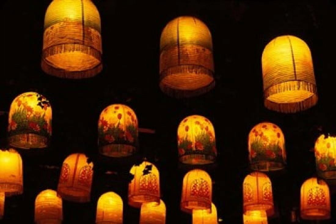 Traditional Lanterns China Canvas Art - Keren Su DanitaDelimont (36 x 24)