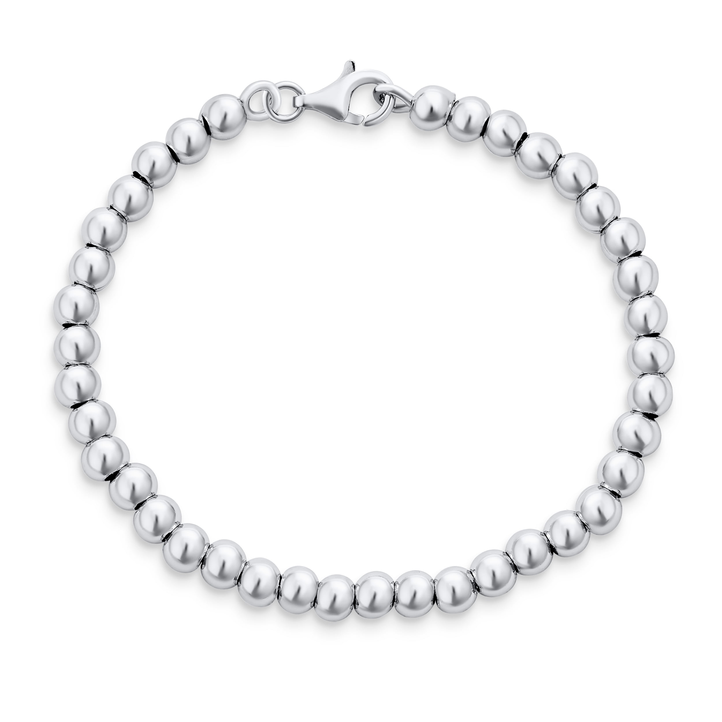 Kindness Adult Bracelet (5mm Beads) 6.5 Inches / Sterling Silver