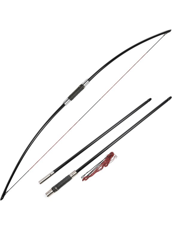 Traditional Long Bow 25-120 Lbs Takedown Recurve Bow English Longbow for Right Hand and Left Hand for Archery Target Hunting