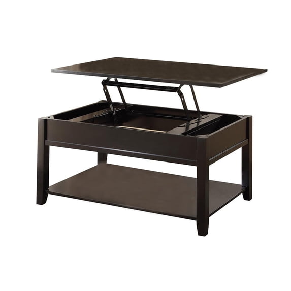 Traditional Looking Coffee Table with Lift Top in Black