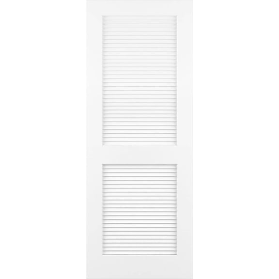 Traditional Louver Louver Solid Core White Interior Door Slab