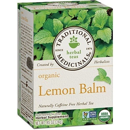 Traditional MEDICINALS Tea Lemon Balm ORG, 16 BG, PK- 6