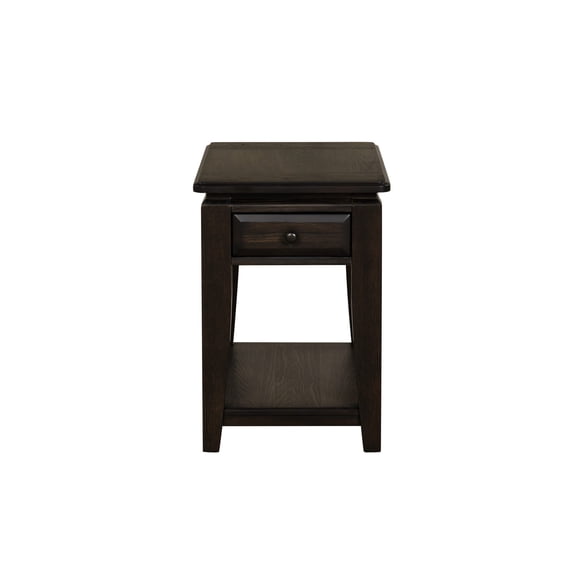 Traditional Mahogany Chairside Table with Drawer / Meets Chairside Storage Needs