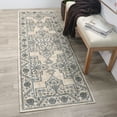 thumbnail image 1 of Traditional Medallion Plush Polypropylene Indoor Runner Rug - 2' 7" x 8', Beige by Blue Nile Mills, 1 of 6