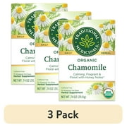 (3 pack) Traditional Medicinal Chamomile, Herbal Tea Bags, 16 Count