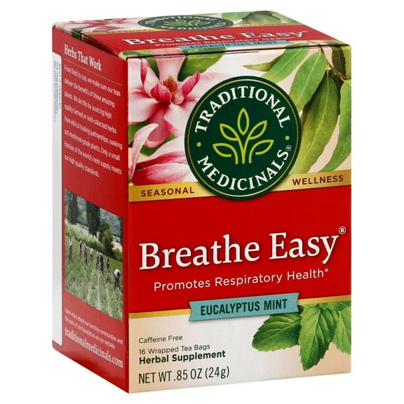 Traditional Medicinals Breathe Easy Eucalyptus Mint Herbal Tea Bags - 16 ct (Pack of 2)