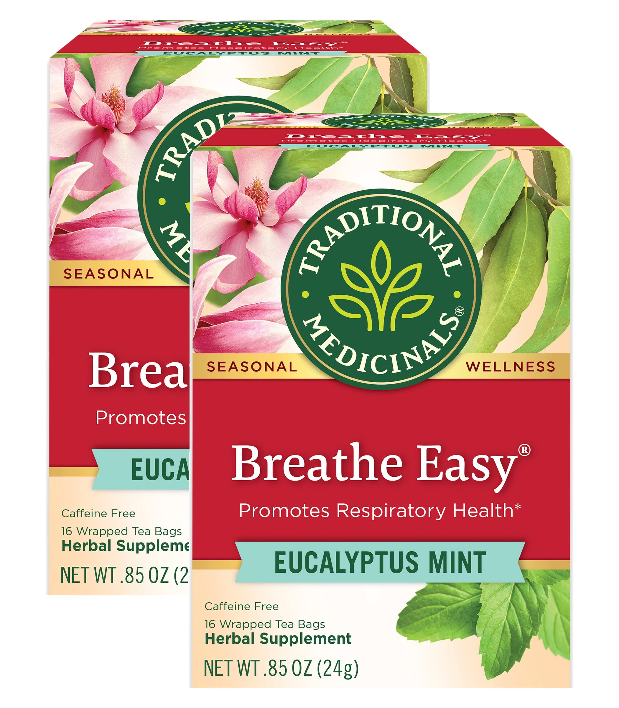 Traditional Medicinals Breathe Easy Herbal Tea (6 x 16-Count)