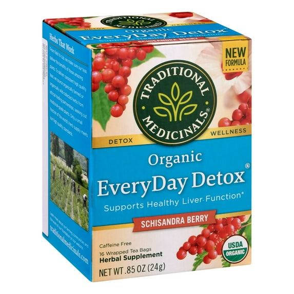 Traditional Medicinals Everyday Detox Herbal Tea Bags - 16 ct