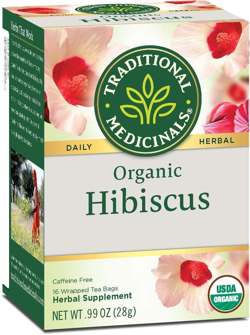 Traditional Medicinals Hibiscus Herbal Tea Organic, 16 CT (Pack - 3)