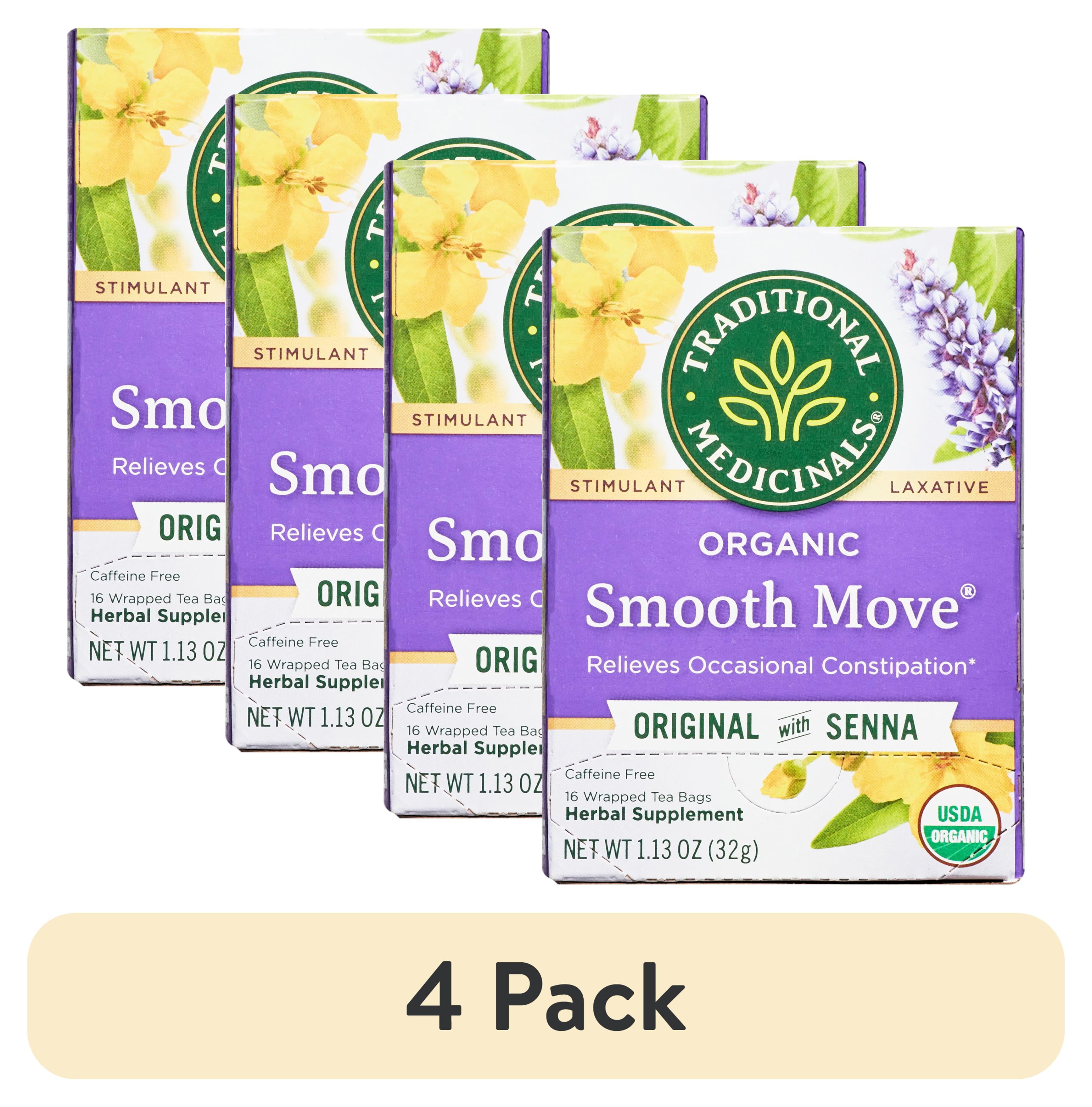 (4 pack) Traditional Medicinals Organic Senna Stimulant Laxative Tea