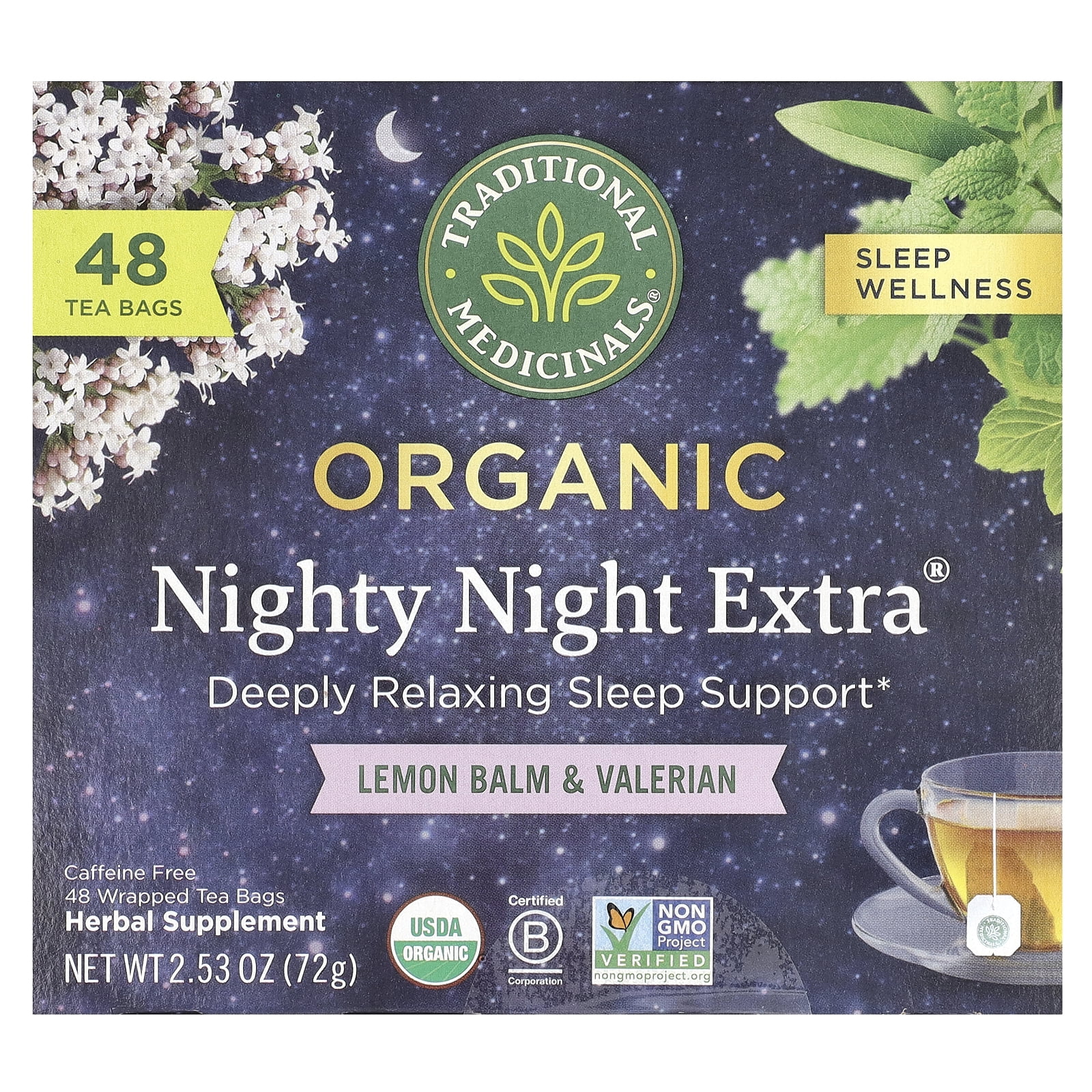 Traditional Medicinals Organic Nighty Night Extra®, Lemon Balm