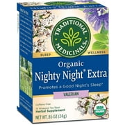 Traditional Medicinals Nighty Night Valerian Relaxation Tea Organic, 16 CT (Pack - 3)