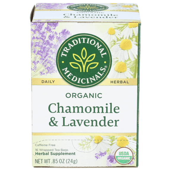 Traditional Medicinals Organic Chamomile With Lavender Tea 16 ct