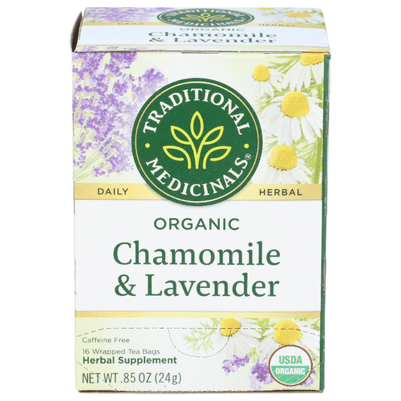 Traditional Medicinals Organic Chamomile With Lavender Tea 16 ct