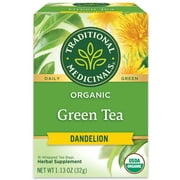 Traditional Medicinals, Organic Green Tea, Dandelion, Tea Bags, 16 Ct
