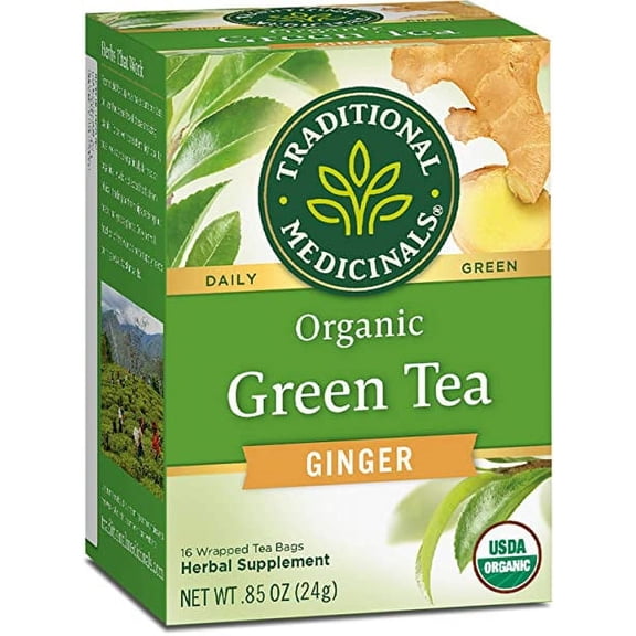 Traditional Medicinals Organic Green Tea Ginger -16 Tea Bags