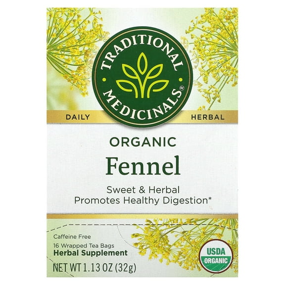 Traditional Medicinals Organic Herbal Tea Fennel, 16 Bags