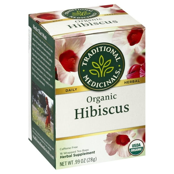Traditional Medicinals Organic Hibiscus Herbal Tea Bags - 16 ct (Pack of 2)