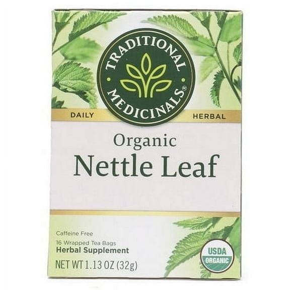 Traditional Medicinals Organic Nettle Leaf Herbal Tea 16 Tea Bags Pack of 4