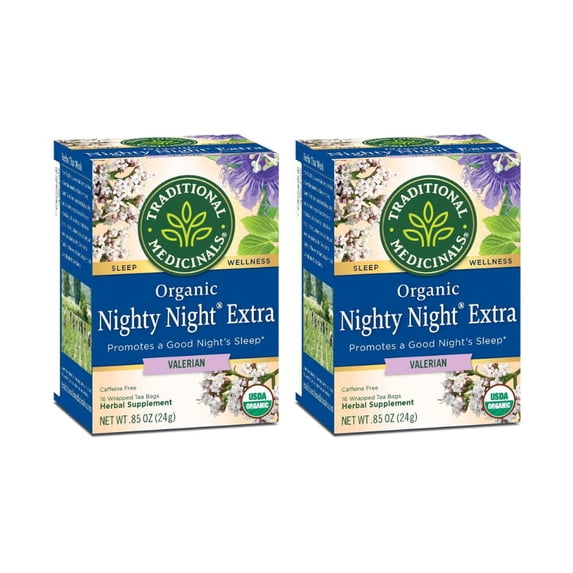 Traditional Medicinals Nighty Night Valerian Relaxation Tea Organic, 16 CT