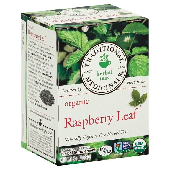 Traditional Medicinals Organic Raspberry Leaf Herbal Tea - 16 ct (Pack of 2)