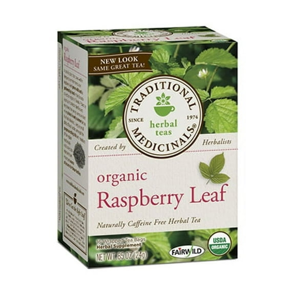 Traditional Medicinals Organic Raspberry Leaf Herbal Tea Bags - 16 Ea