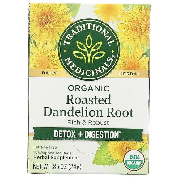 Traditional Medicinals, Tea Roasted Dandelion Root Organic, 16 Count