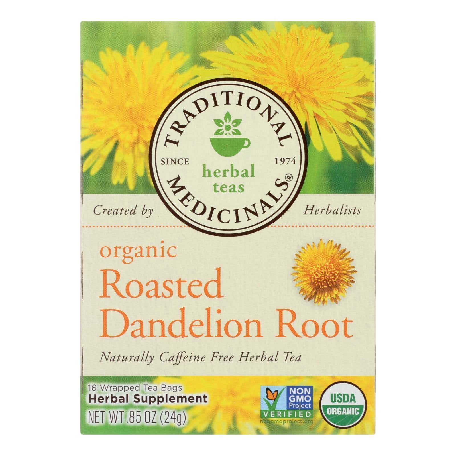 Traditional Medicinals Organic Roasted Dandelion Root Herbal Tea - 16 ...