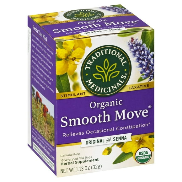 Traditional Medicinals Organic Smooth Move Caffeine Free Laxative Tea Bags - 16 ct