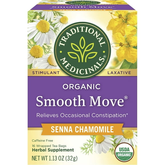 Traditional Medicinals Organic Smooth Move Chamomile Tea, 16 Tea Bags