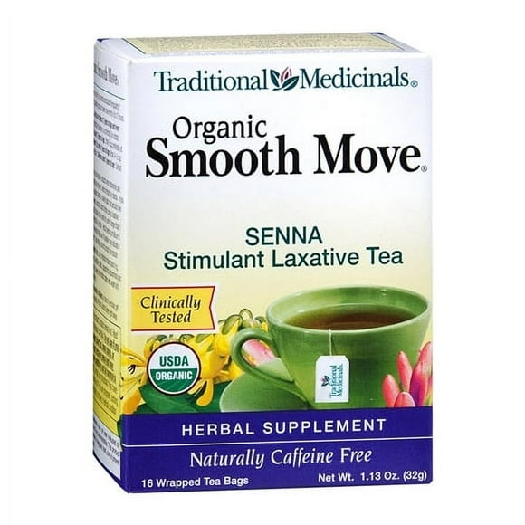 Traditional Medicinals Organic Smooth Move Senna Stimulant Laxative Tea Bags - 16 Ea, 2 Pack