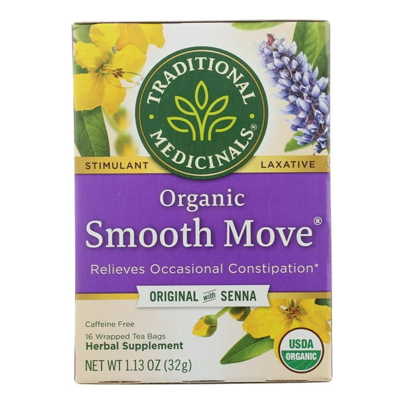Traditional Medicinals Organic Smooth Move Tea Bags, 16 Ct, 6 Pack