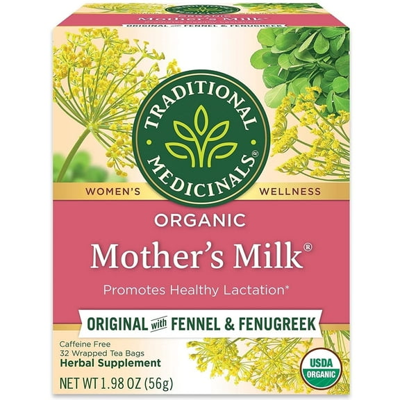 Traditional Medicinals Organic Tea Mother's Milk 32 Tea Bags Pack of 2