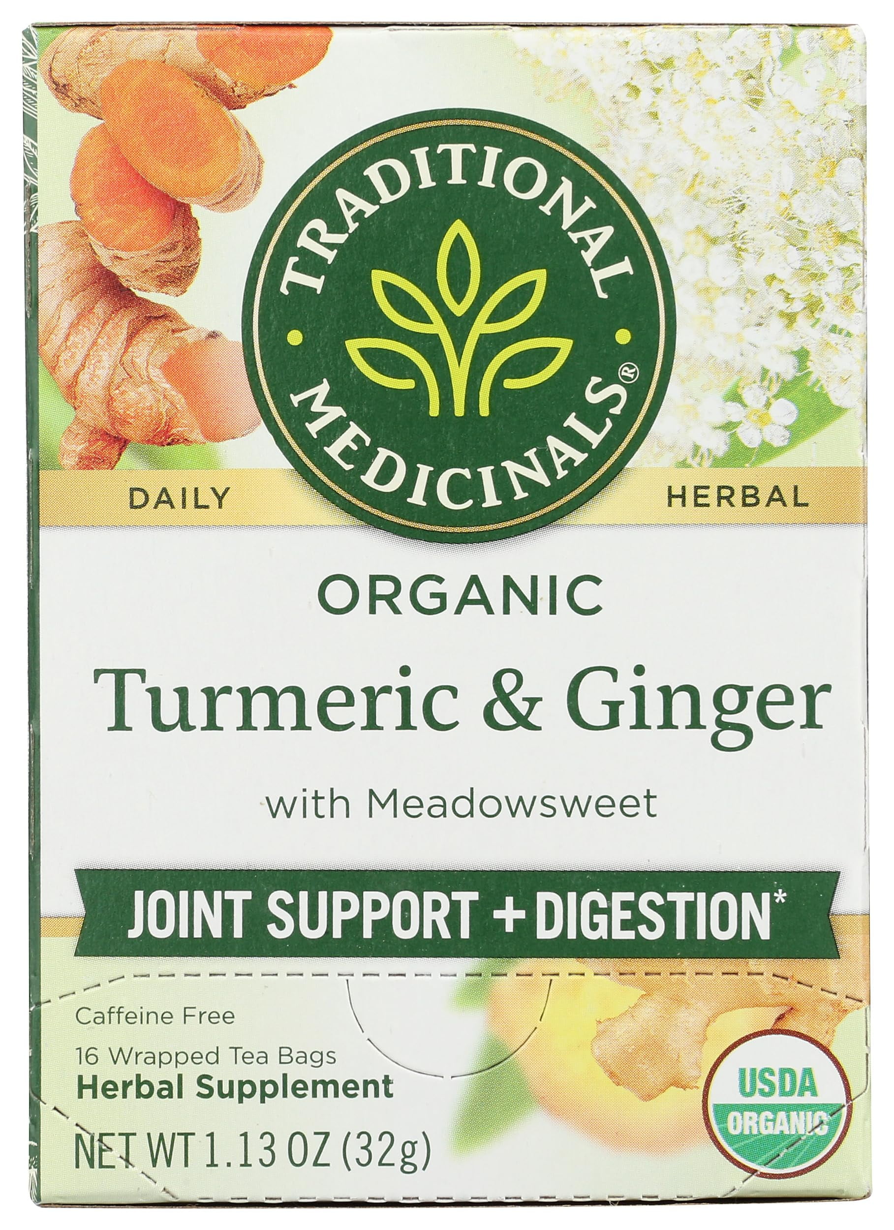 Traditional Medicinals Organic Turmeric SE33 w/ Meadowsweet & Ginger