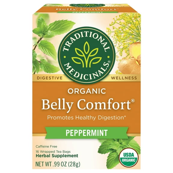 Traditional Medicinals Tea Belly Comfort Peppermint 16 bags (Pack Of 6)