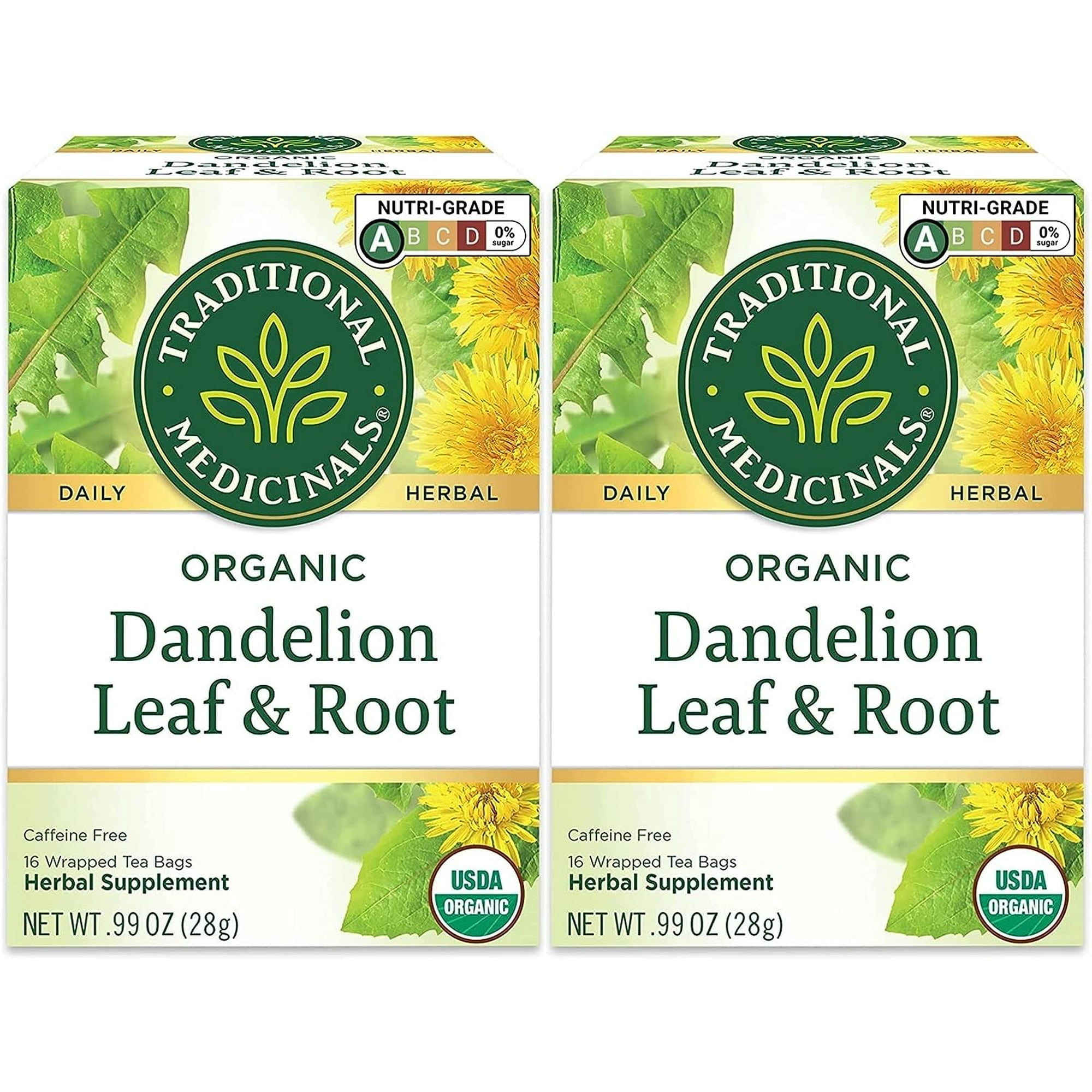 Traditional Medicinals Tea, Organic Dandelion Leaf and Root Tea, 16 ...